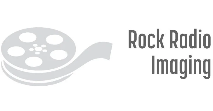 Logo with a film reel graphic and the text 'Rock Radio Imaging voiceover demo'.