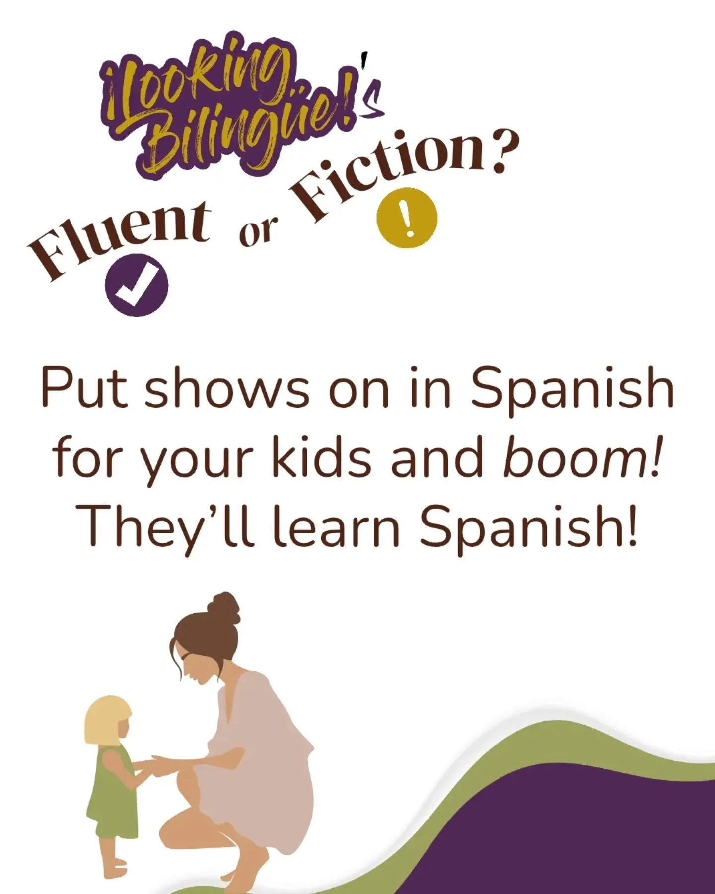 📳 Children (and adults!) learn language best through back and forth connection, not passive exposure. A simple conversation makes a huge difference and helps that sweet bond (bonus!)

💜 &iquest;Qu&eacute; pas&oacute;?
🤍 &iquest;Qui&eacute;n fue tu