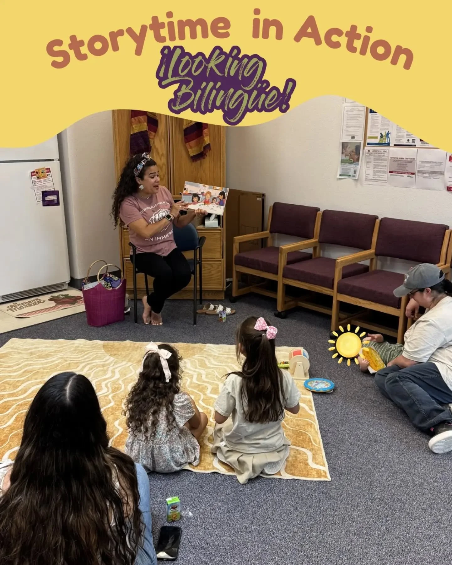 💟What a special intimate group of 📚bilingual sweeties we had in Hatch. NM! Not pictured are two boys sitting further back who knew their animals 🐒🐘so well!

From birth to 5 (and sometimes a bit older!) our storytimes are celebrating biliteracy an