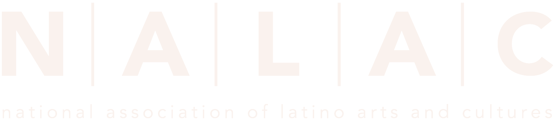 NALAC logo with large text and smaller text below that reads 'national association of latino arts and cultures.'