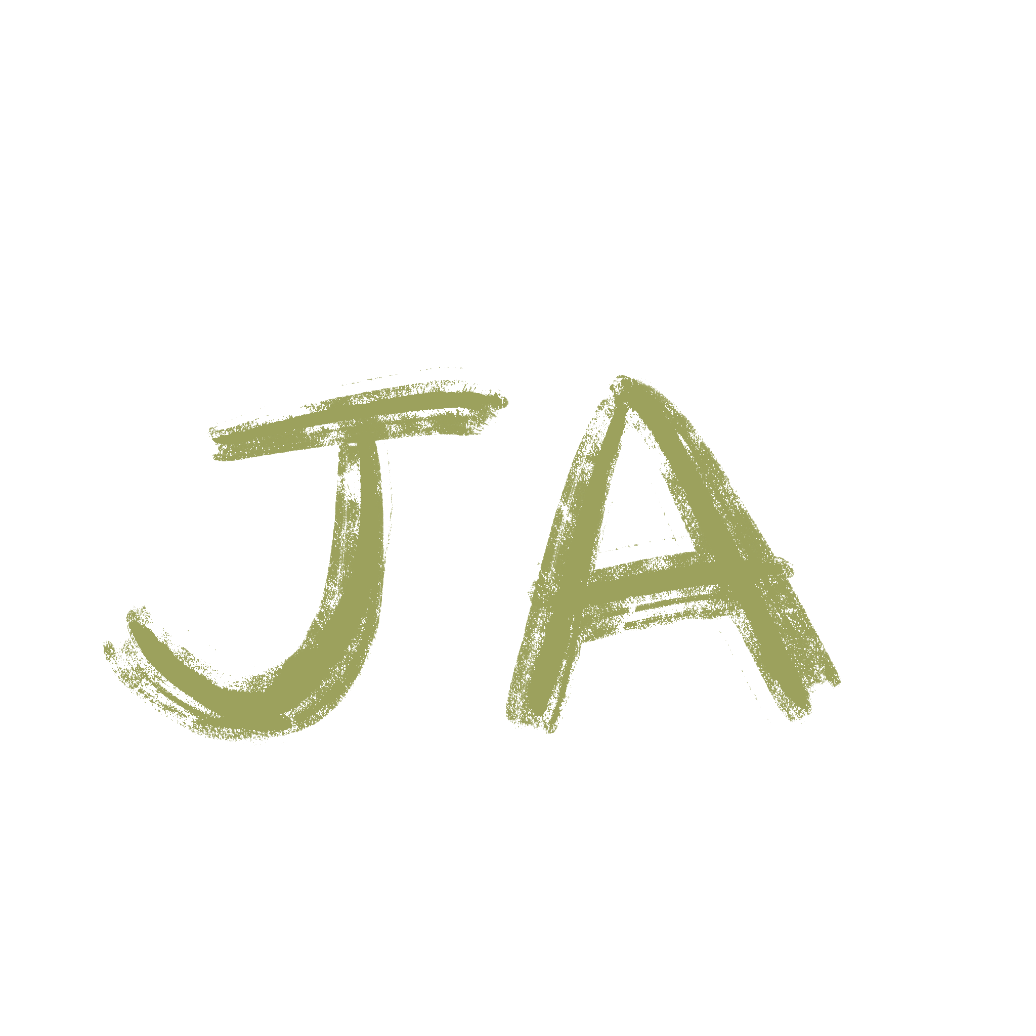 The letters "JA" sketched out for an ornamental image
