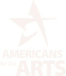 Logo of Americans for the Arts featuring a white star and stylized letter A on a black background with the organization name in white text.