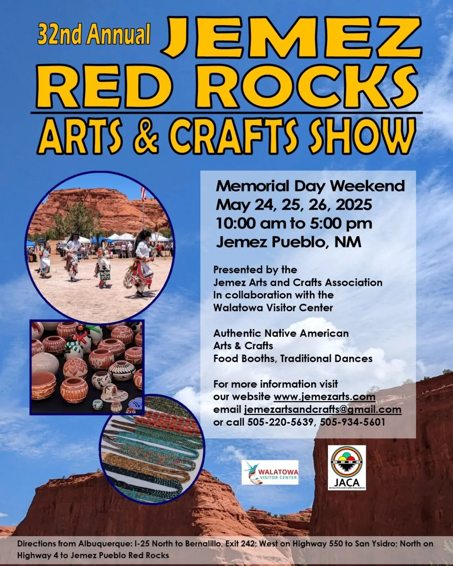 Event Has been cancelled- Repost @jemezartsandcrafts Here's our flyer for the 2025 Annual Jemez Red Rocks Arts and Crafts Show this Memorial Day Weekend.
We are grateful for continuing collaboration with the Walatowa Visitor Center. 😁

Artist applic