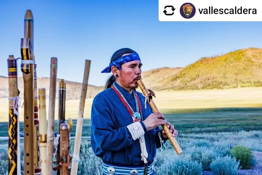 Posted @withregram &bull; @vallescaldera Coming up at Valles Caldera Fall Fiesta in early October!

Marlon Magdalena is a Native American artist, educator, and performer from the Pueblo of Jemez, New Mexico. He performs with Native American style flu