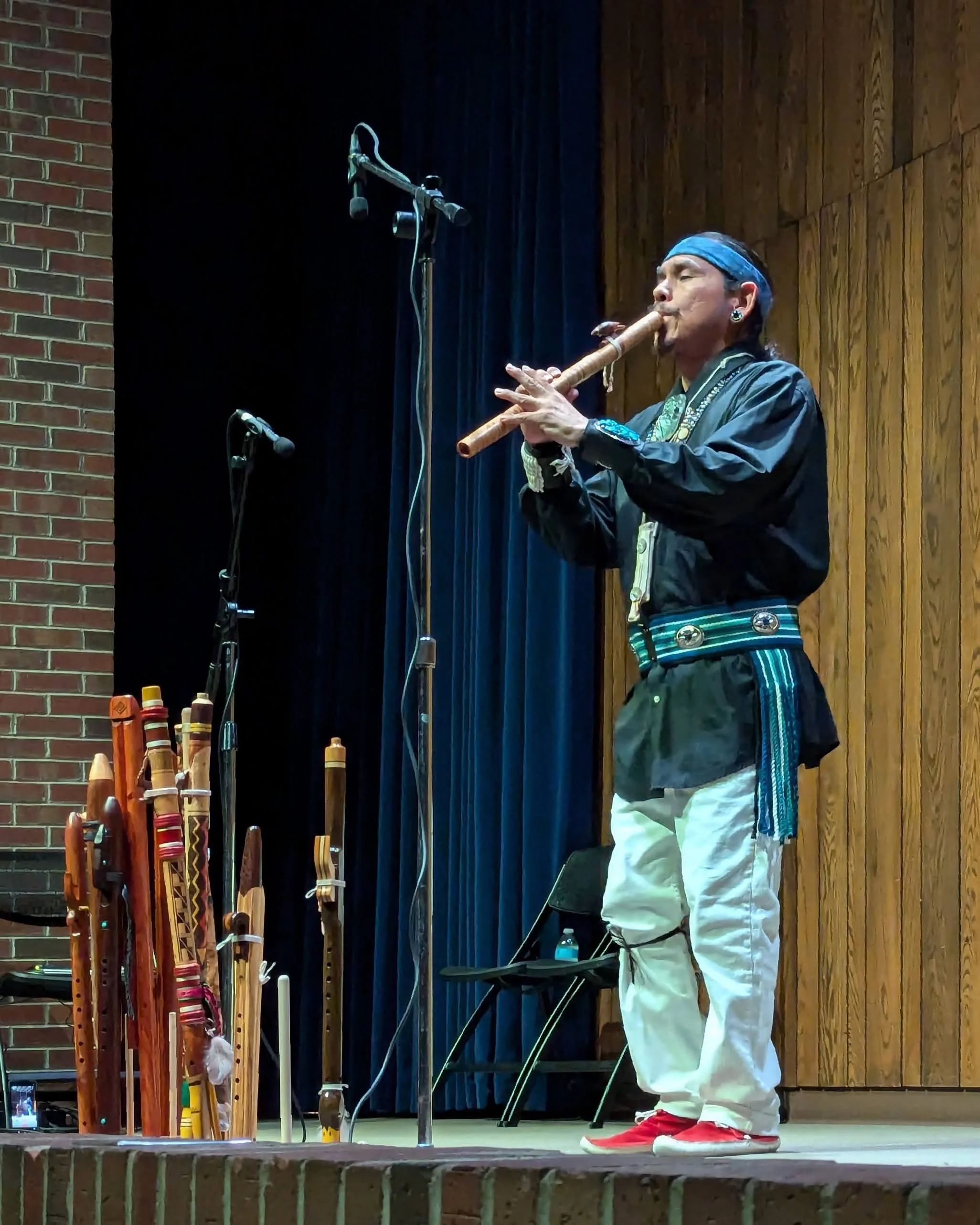 Performing on-stage at the World Flute Convention 2024 in Eau Claire, Wisconsin.