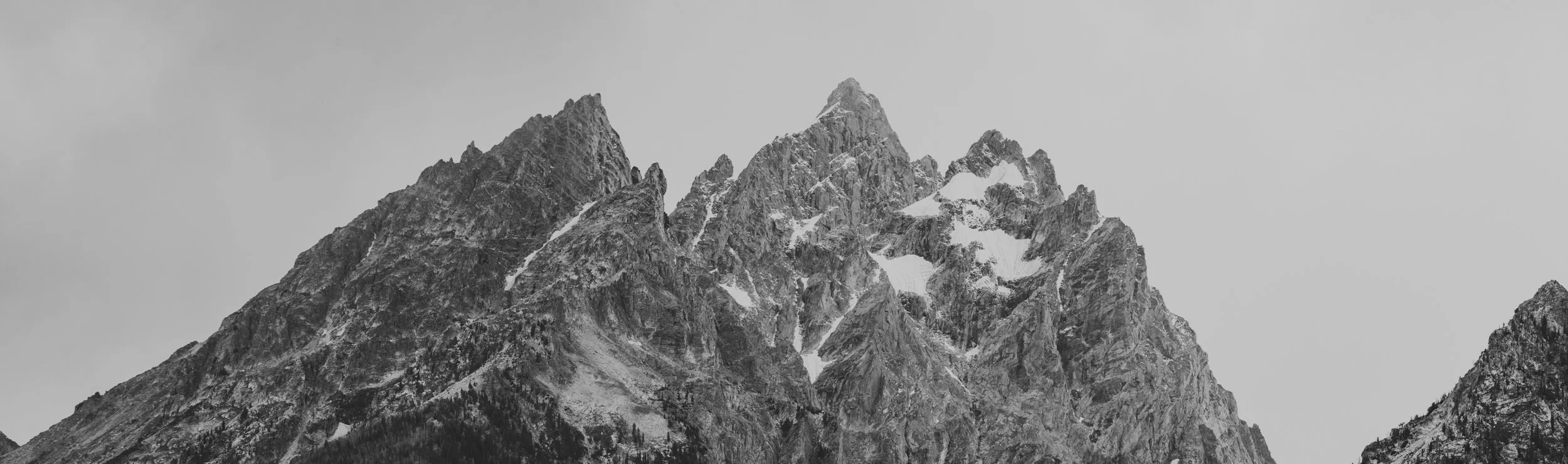Grand Tetons in cloud