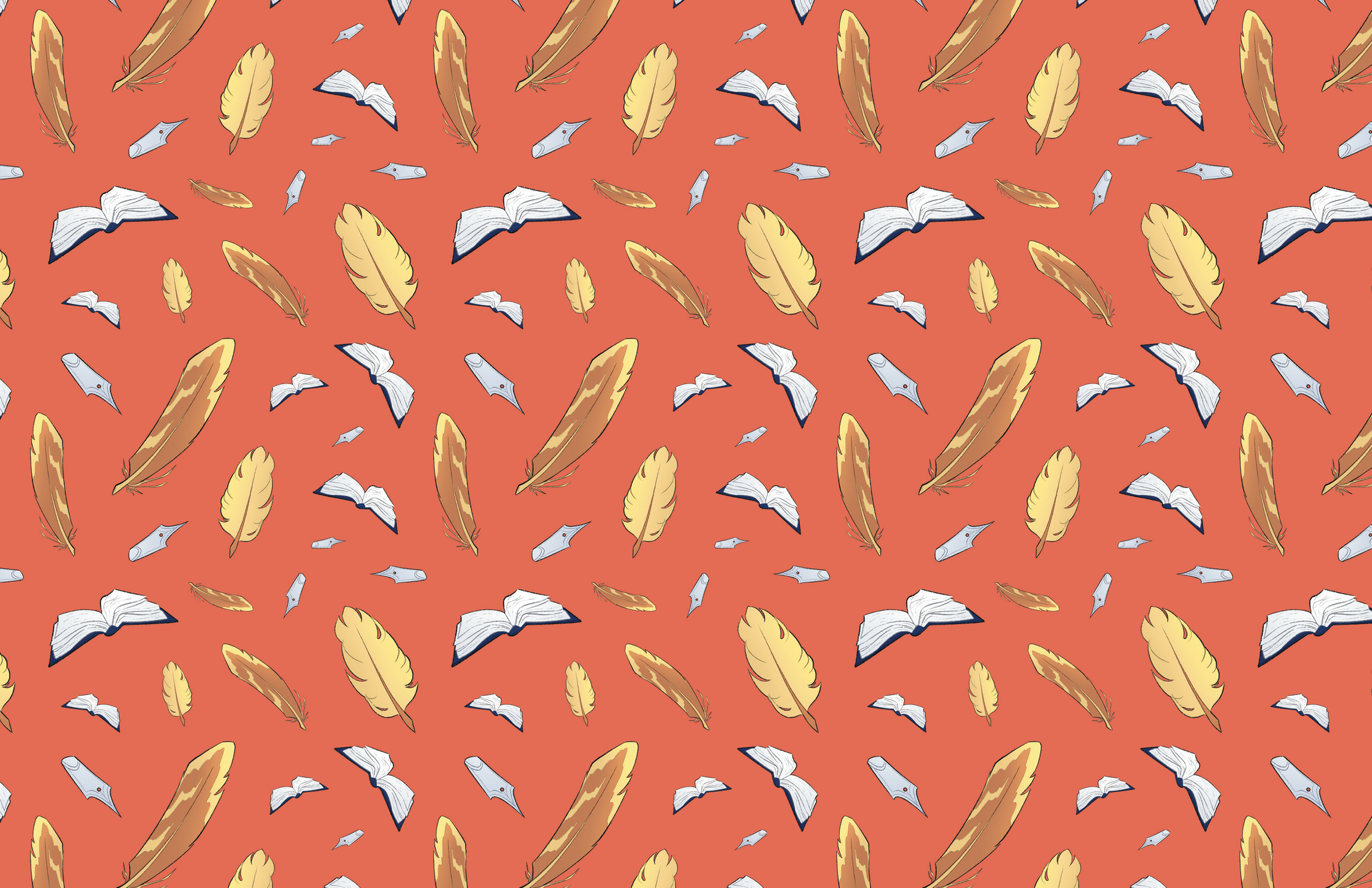 A color variation with feather motifs.