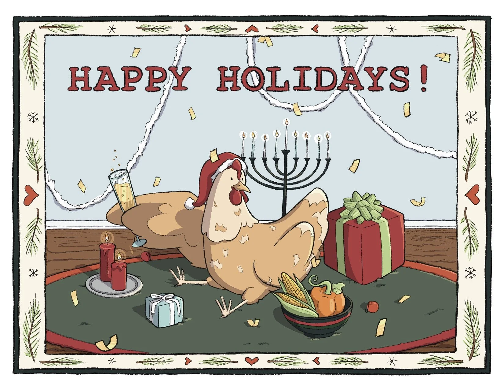 A winter holiday card.