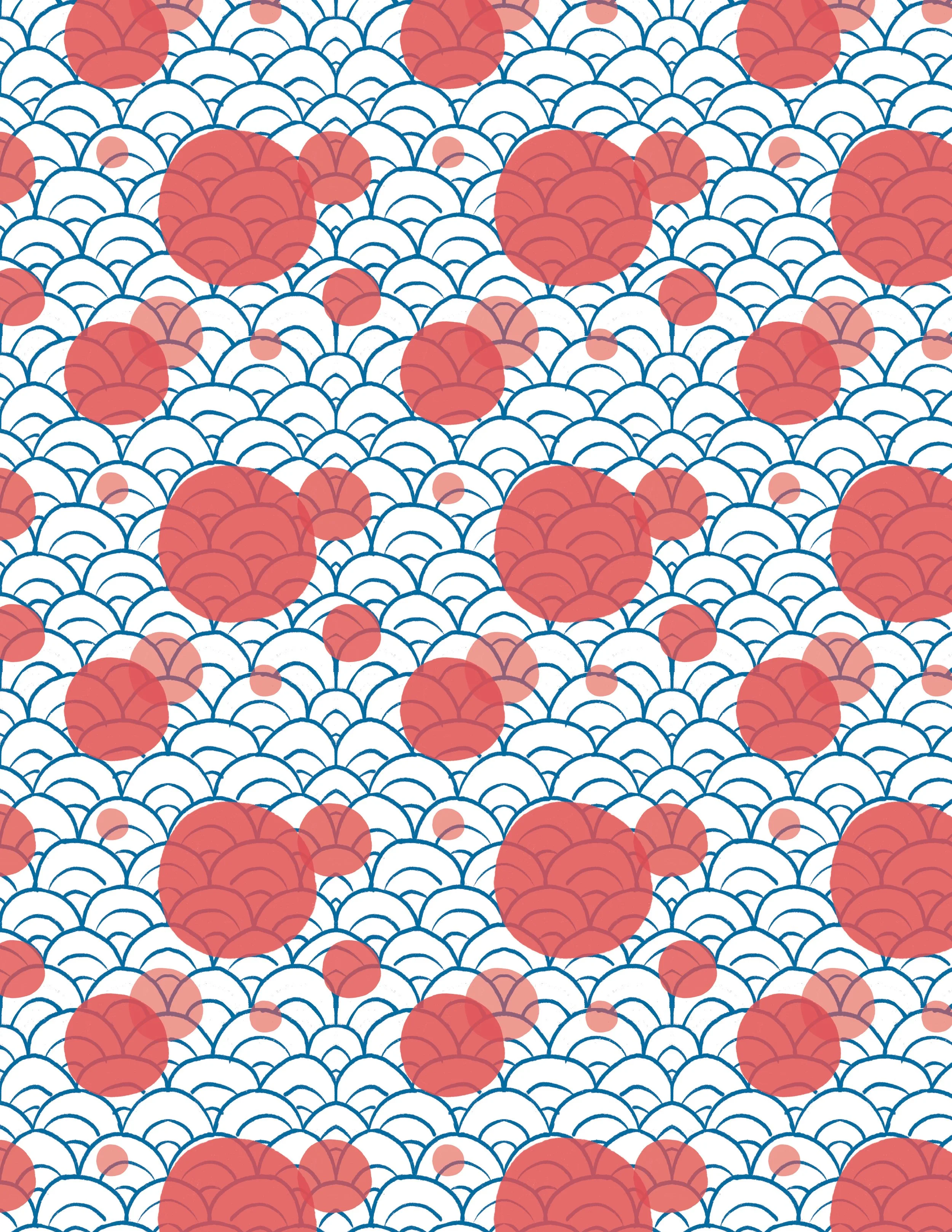 Patterns using motifs from Japanese culture.