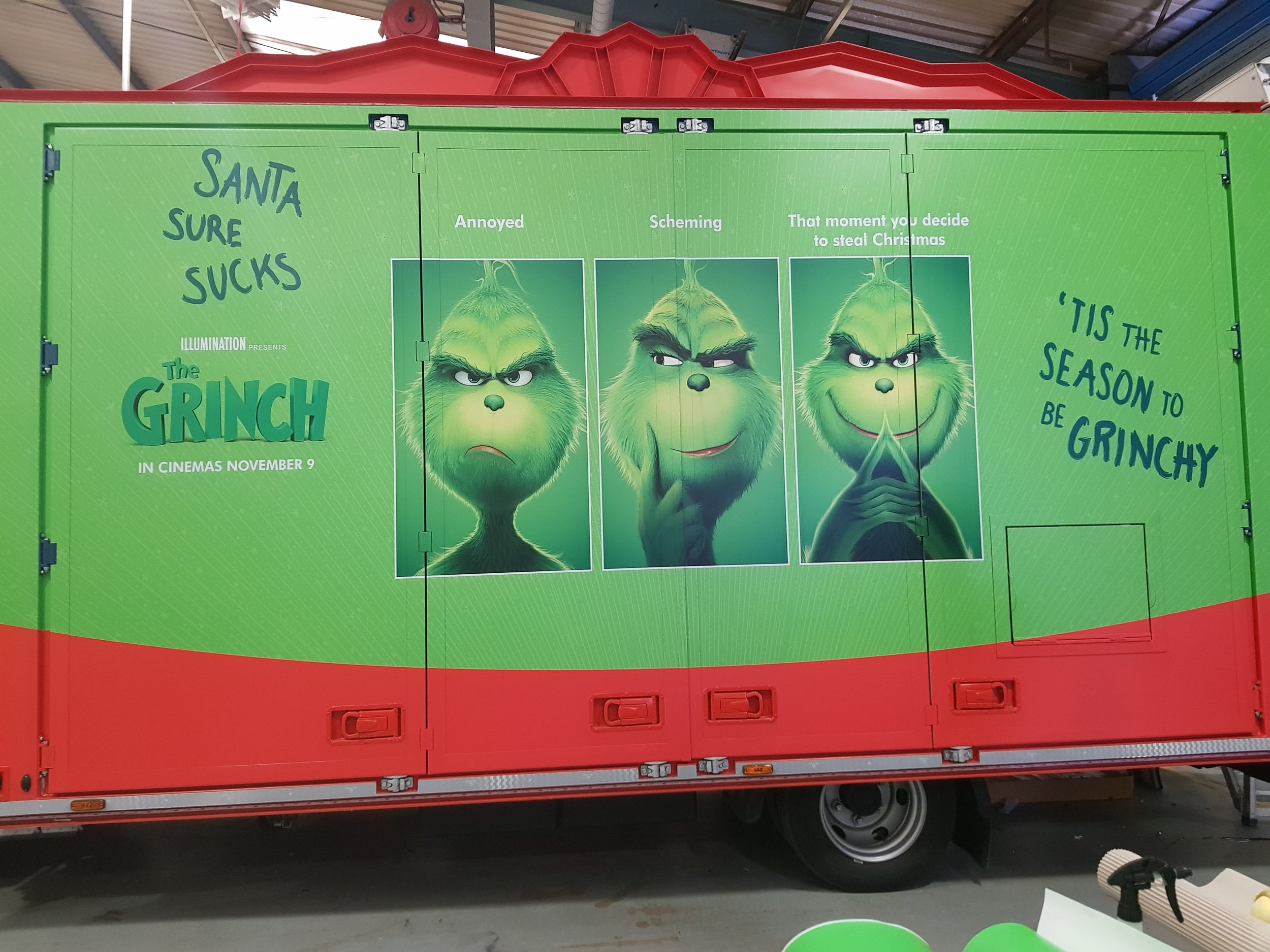 amazon treasure the grinch truck full wrap