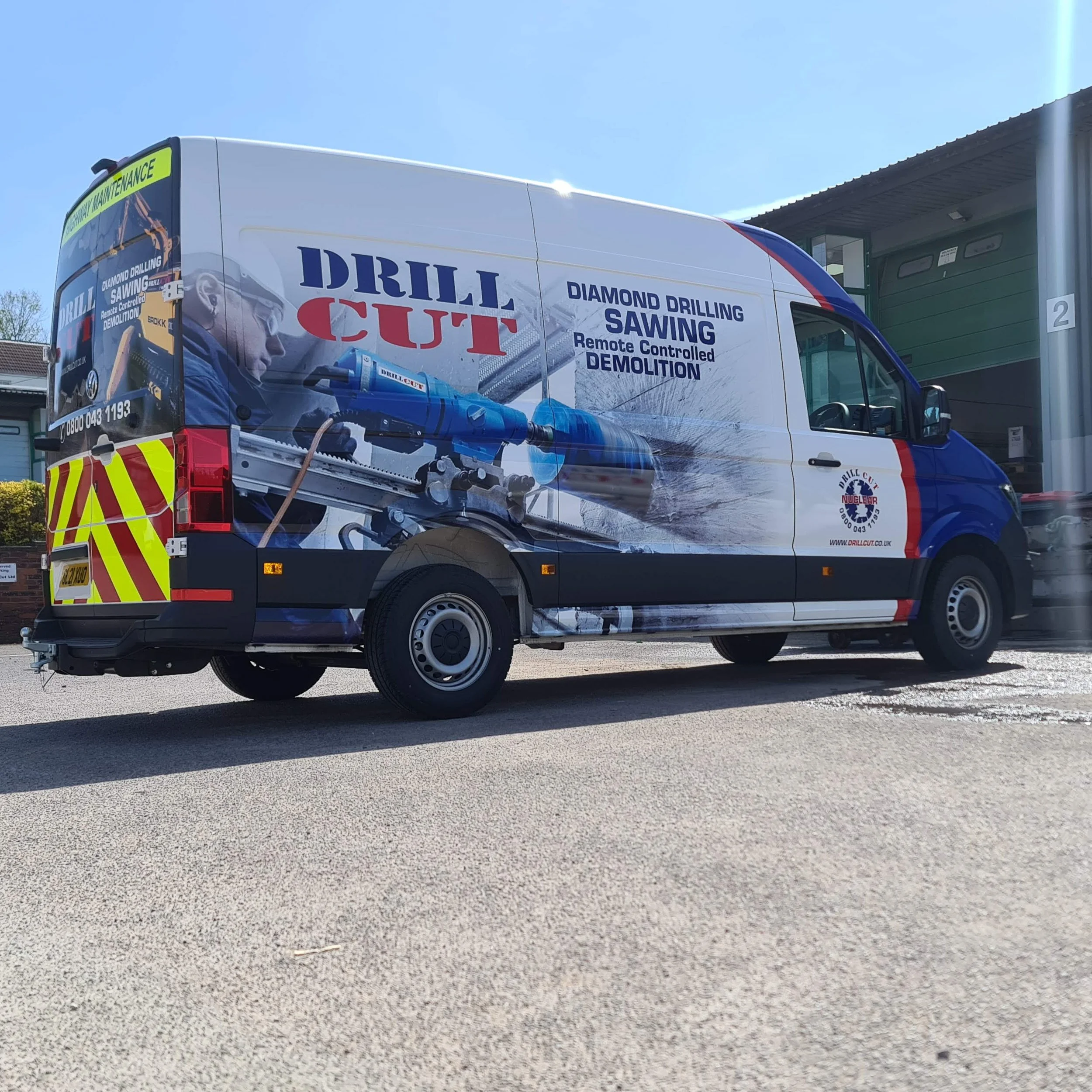 VW crafter van wrap with reflective chevrons