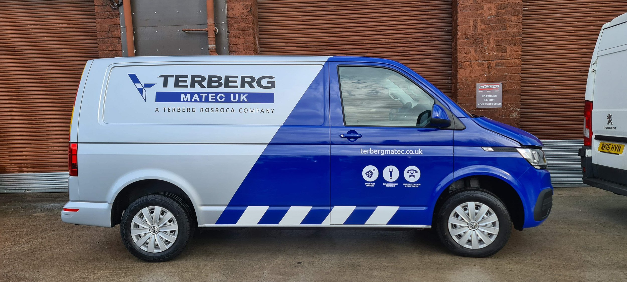 terberg vw transporter wrap with reflective graphics