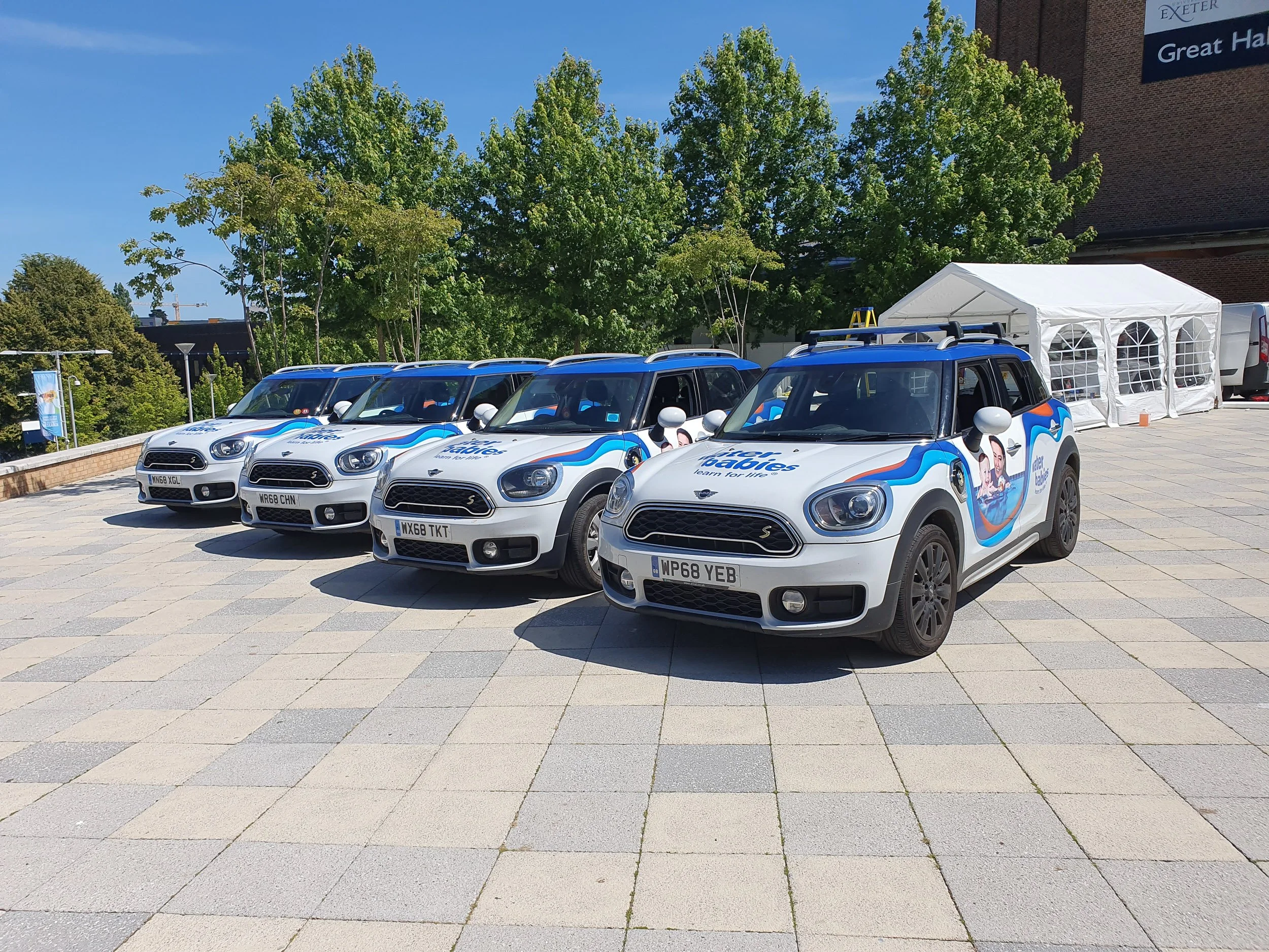 Waterbabies Mini countryman fleet car wraps