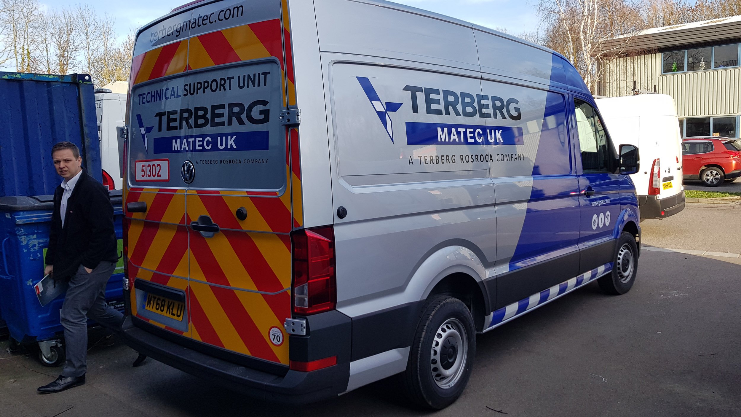 terberg vw crafter wrap with reflective graphics