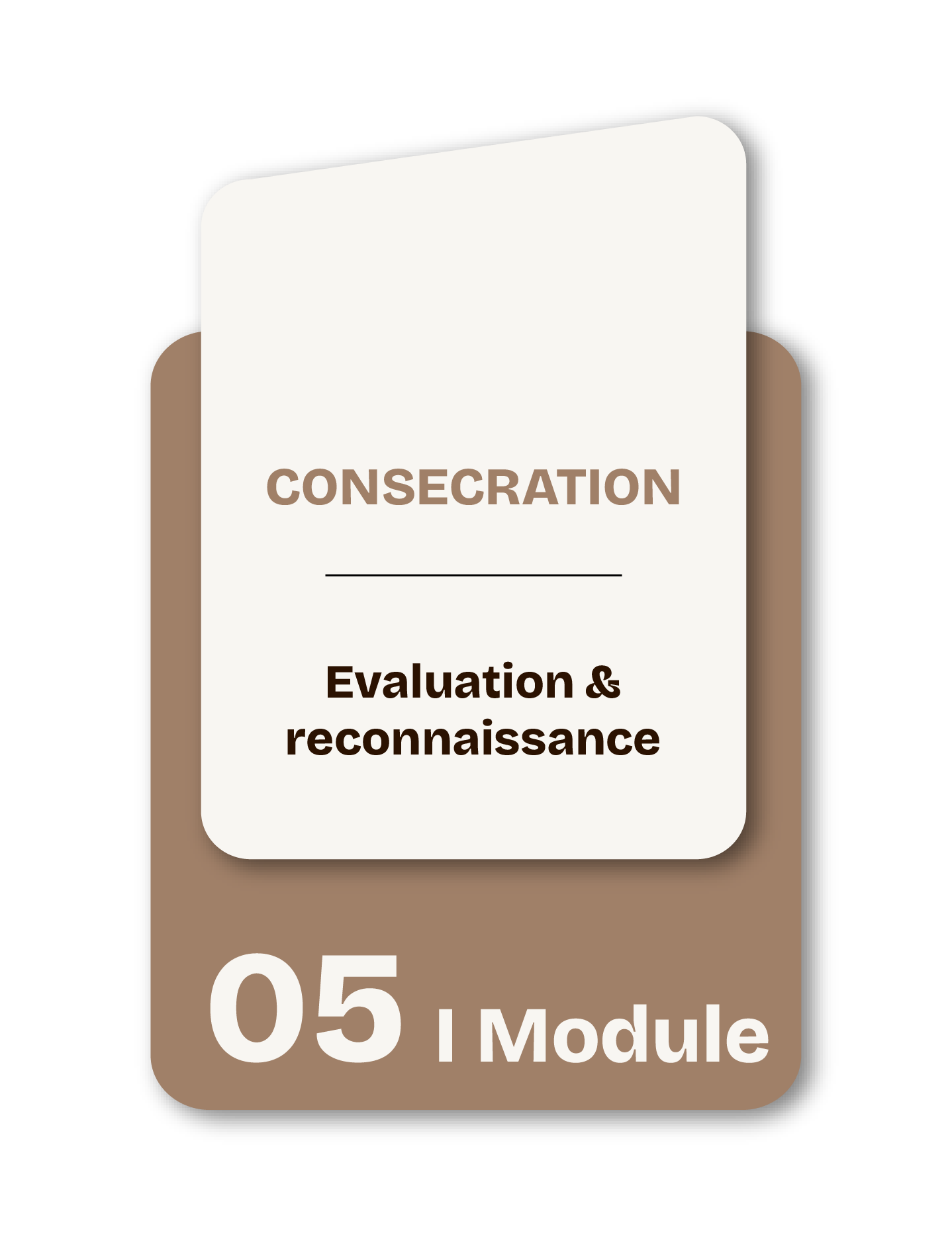 Image d'un appareil de mesure ou de contrôle numérique avec des textes en français. On peut lire "CÉLÉBRATION", "Evaluation & reconnaissance" et "05. Module".