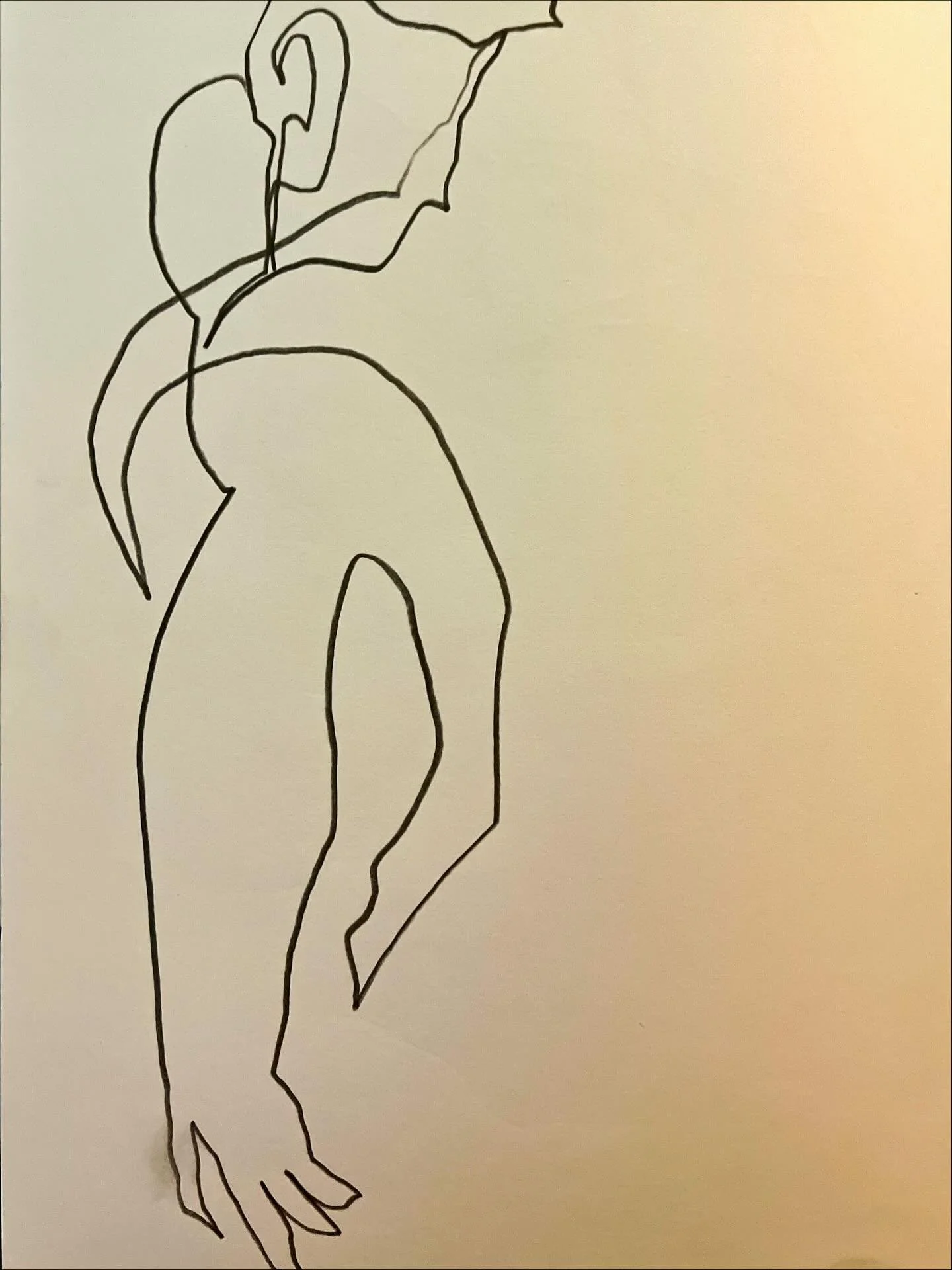 Drawings at the V&amp;A: Drawn left-handed, and at times without looking at the page. ✍️
To get my mentality and my body out of the flat, I&rsquo;ve started an eight week course in drawing at the V&amp;A through the Royal Drawing School.
These viewpo