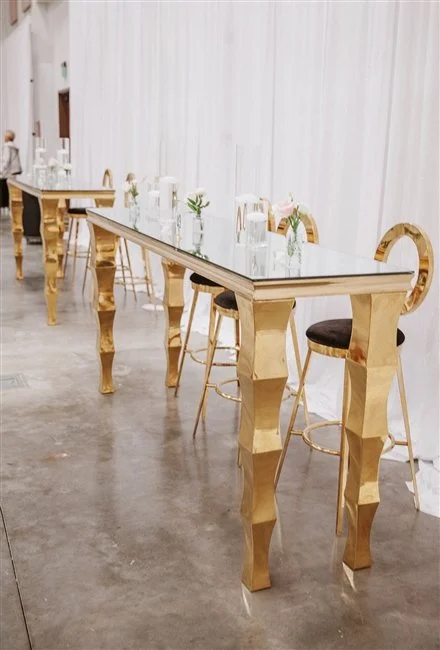 Augustus Gold Bar Table