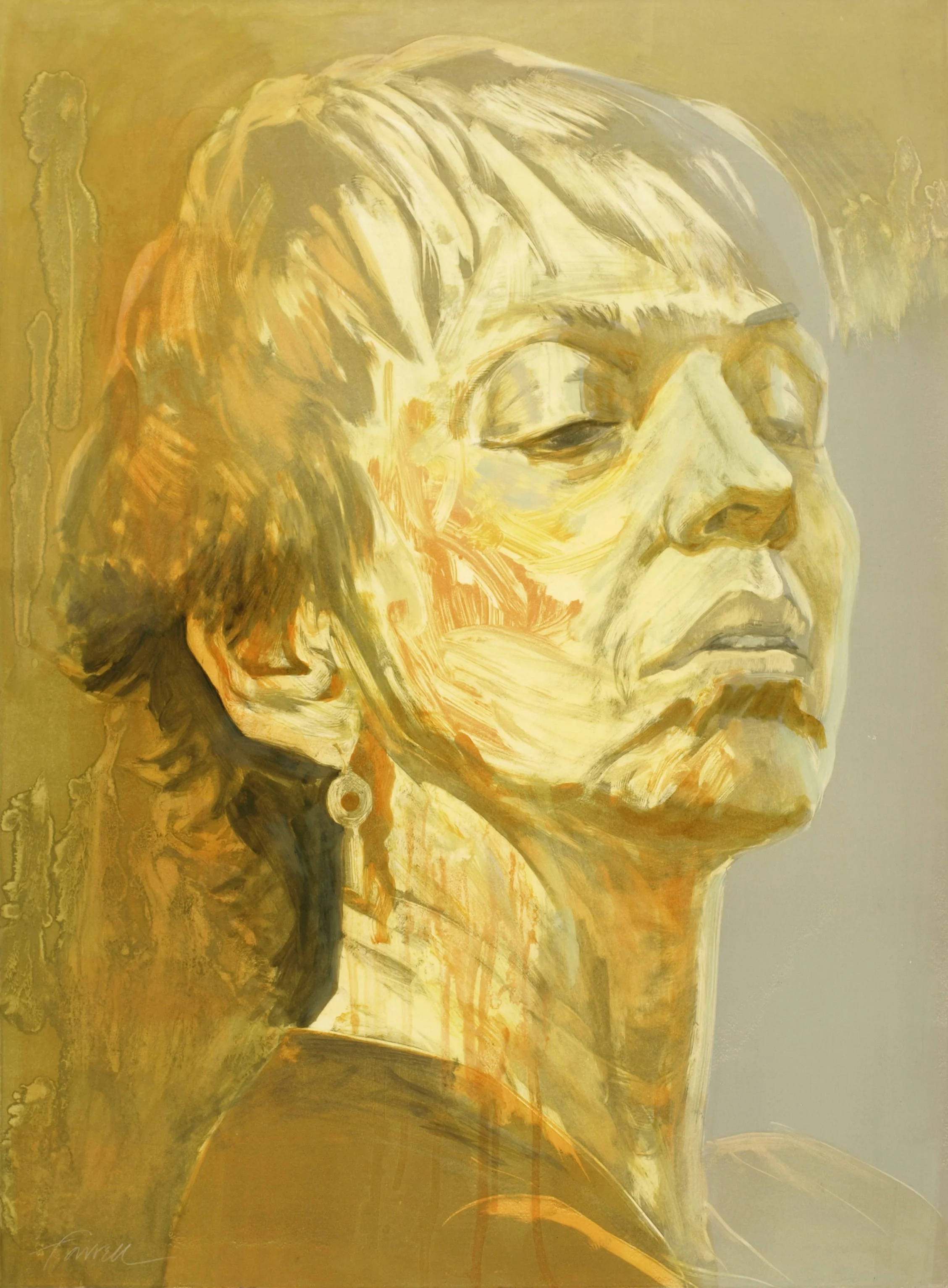 Untitled Portrait 2, 
Monotype, 30” x 22”, 2012
