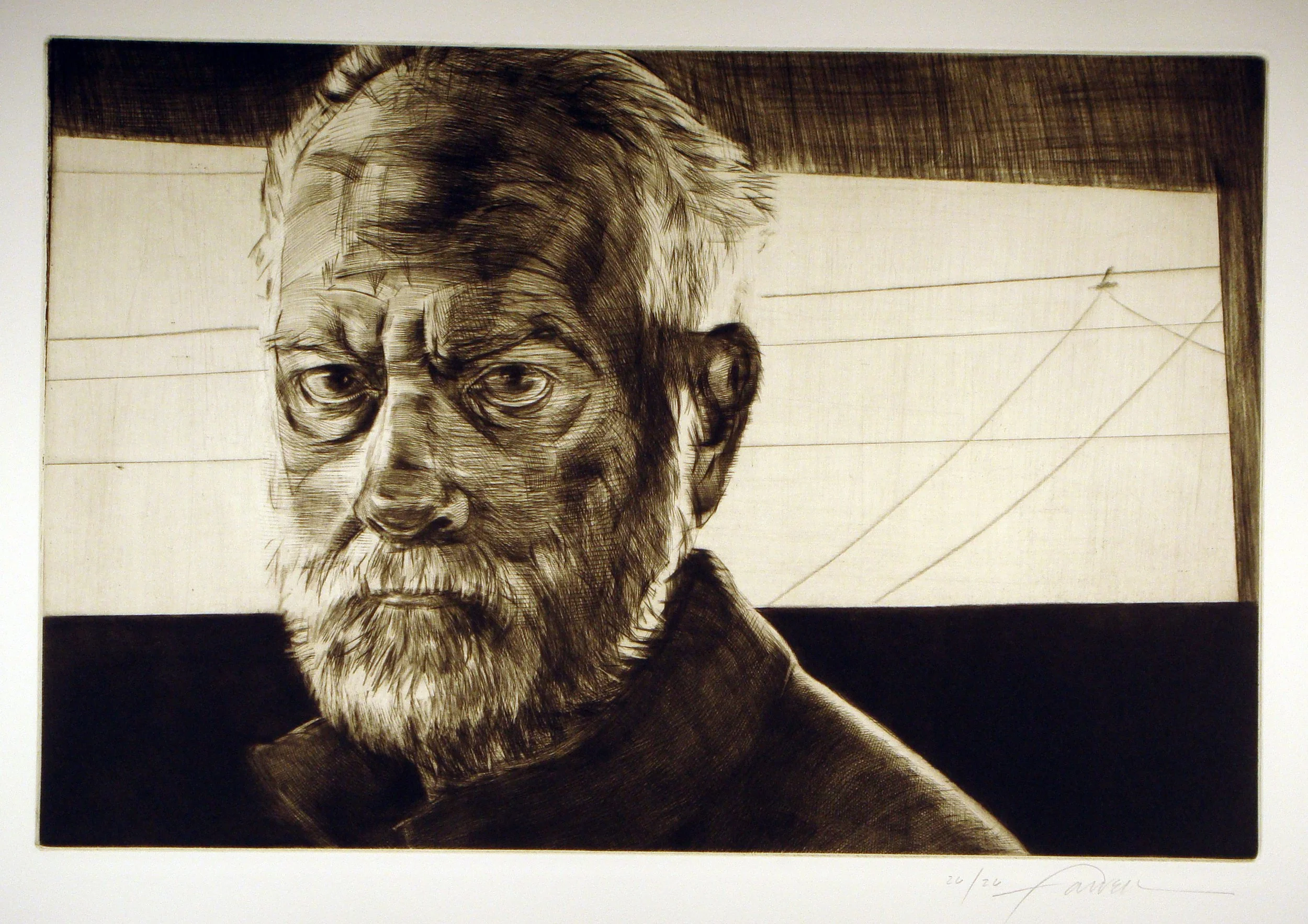 Wire, 
Mezzotint, drypoint, 12” x 17 ¾”, 2011
