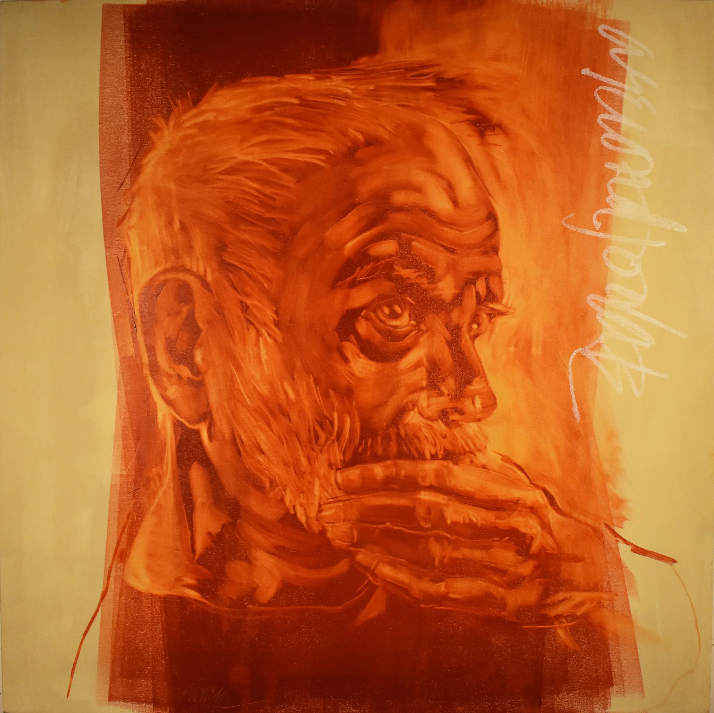 A Second Too Late, 
Ink and lithography on panel, 24” x 24”, 2024