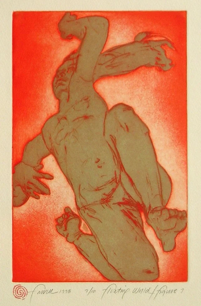 Floating World Figure 7, 
Etching, 12” x 7 5/5”, 1998