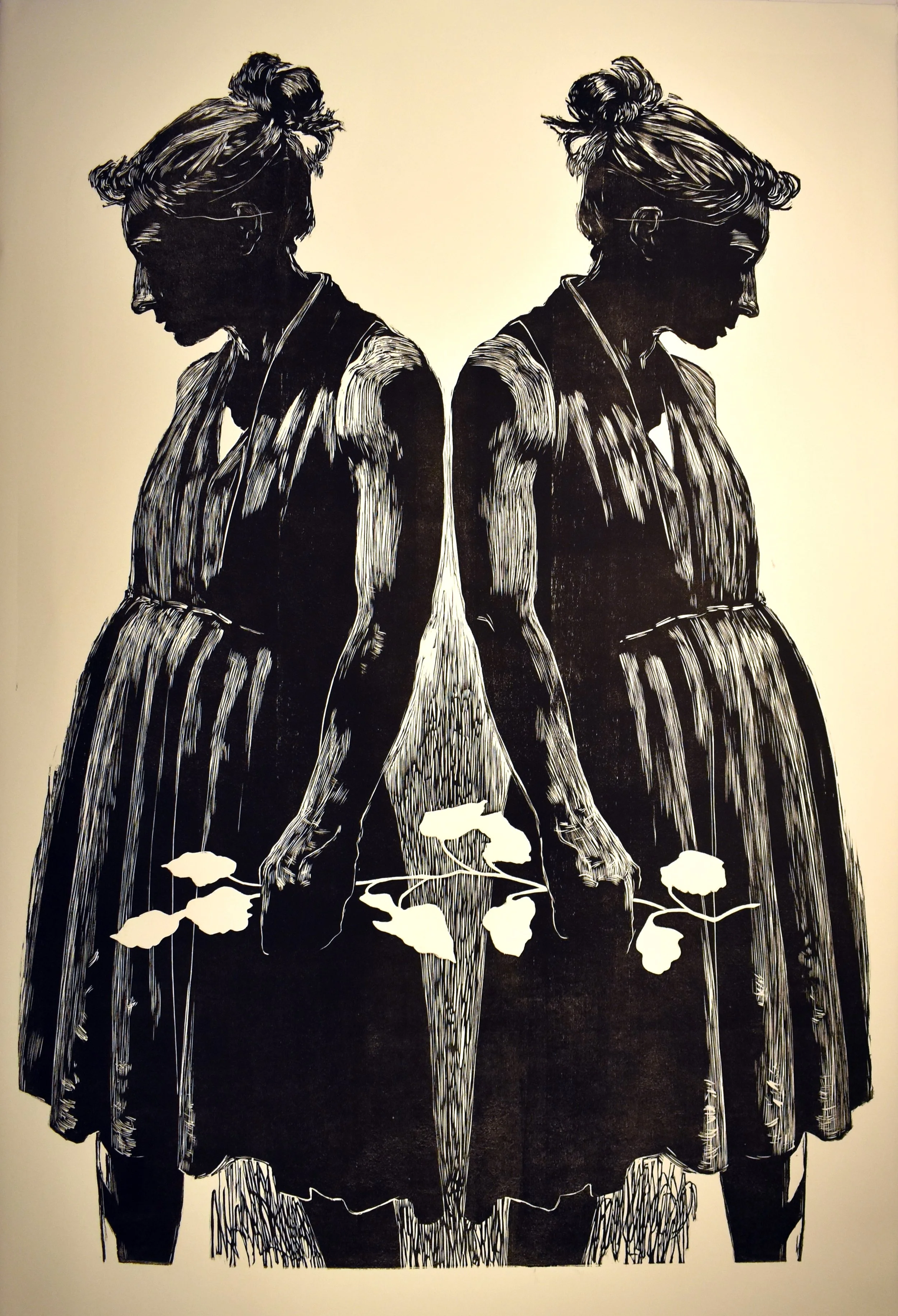 The Inheritance, 
Woodcut, 36” x 24”, 2024
