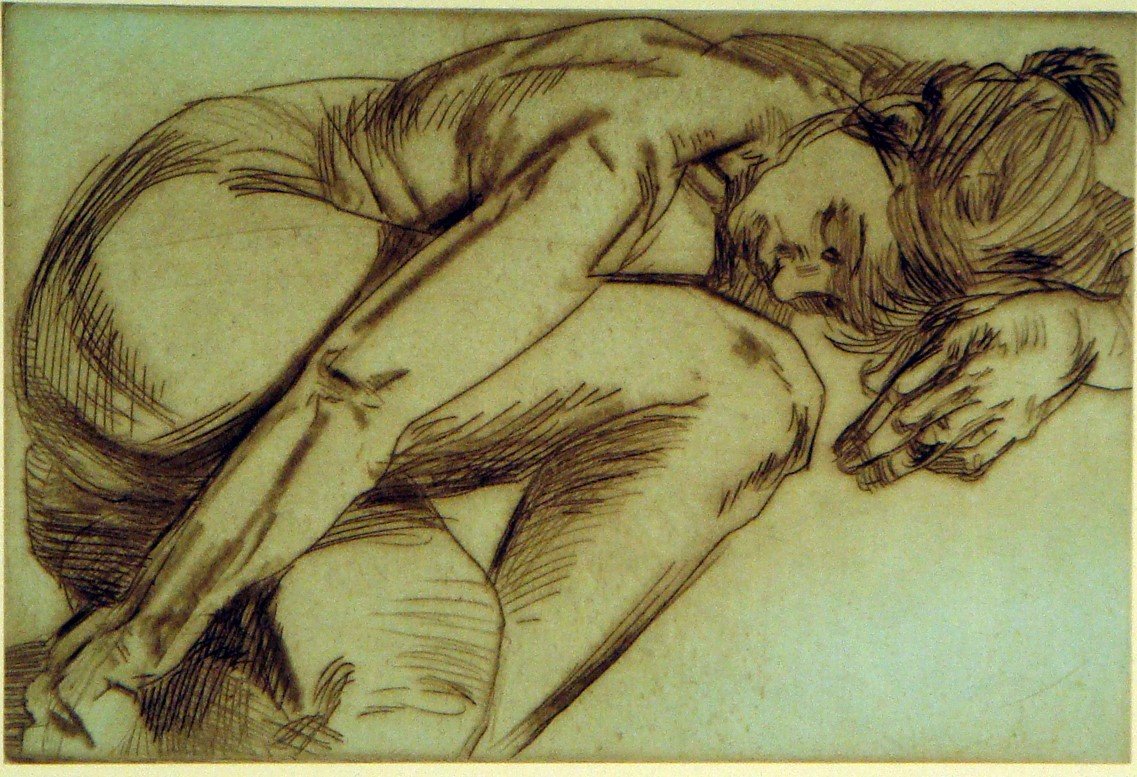 South, 
Drypoint, chine colle, 4” x 6”, 2002