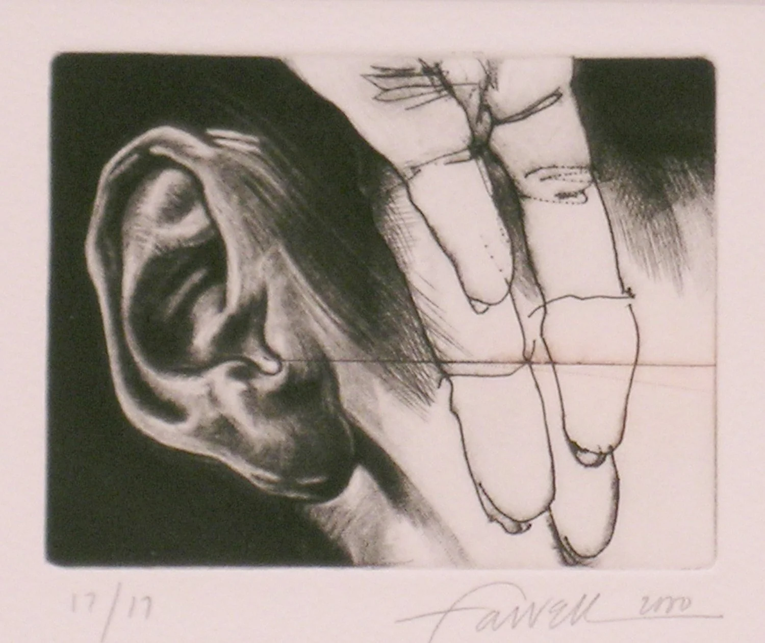 Latitude, 
Mezzotint, drypoint, 3 ½” x 4 ½”, 2000