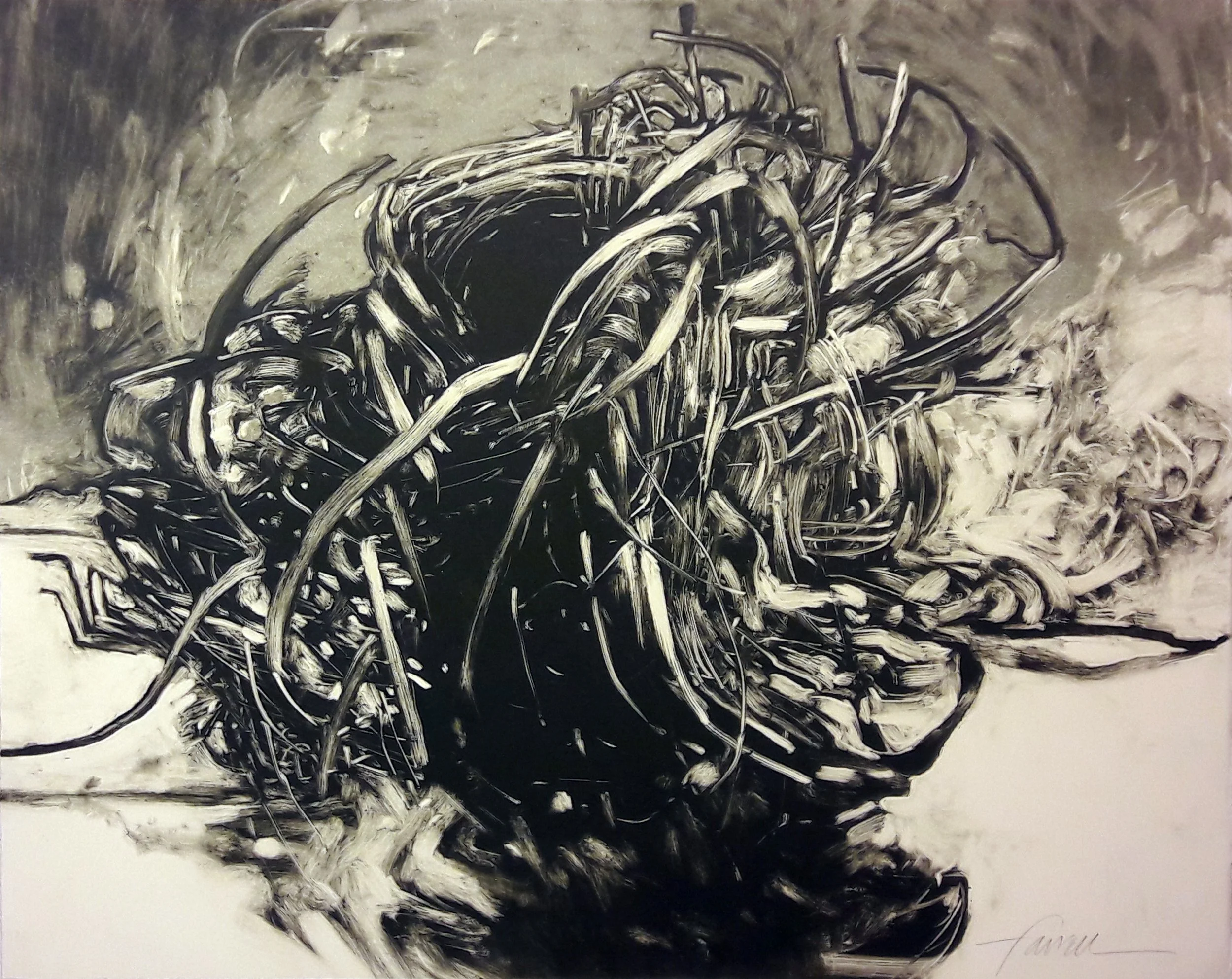 Arabesque, 
Monotype, 16 x 20”, 2018