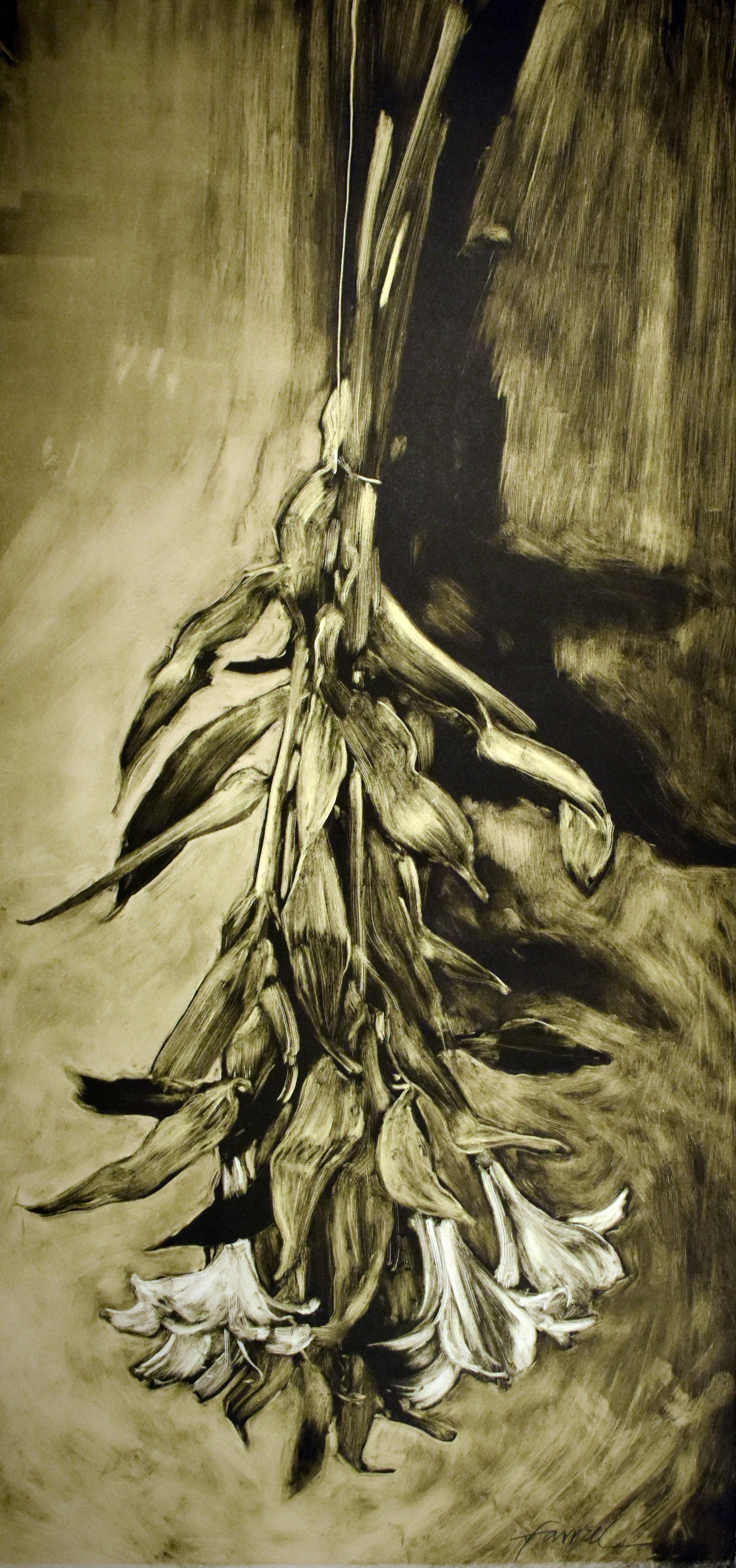 Requiem, 
Monotype, 27 ¼” x 12 ½”, 2025