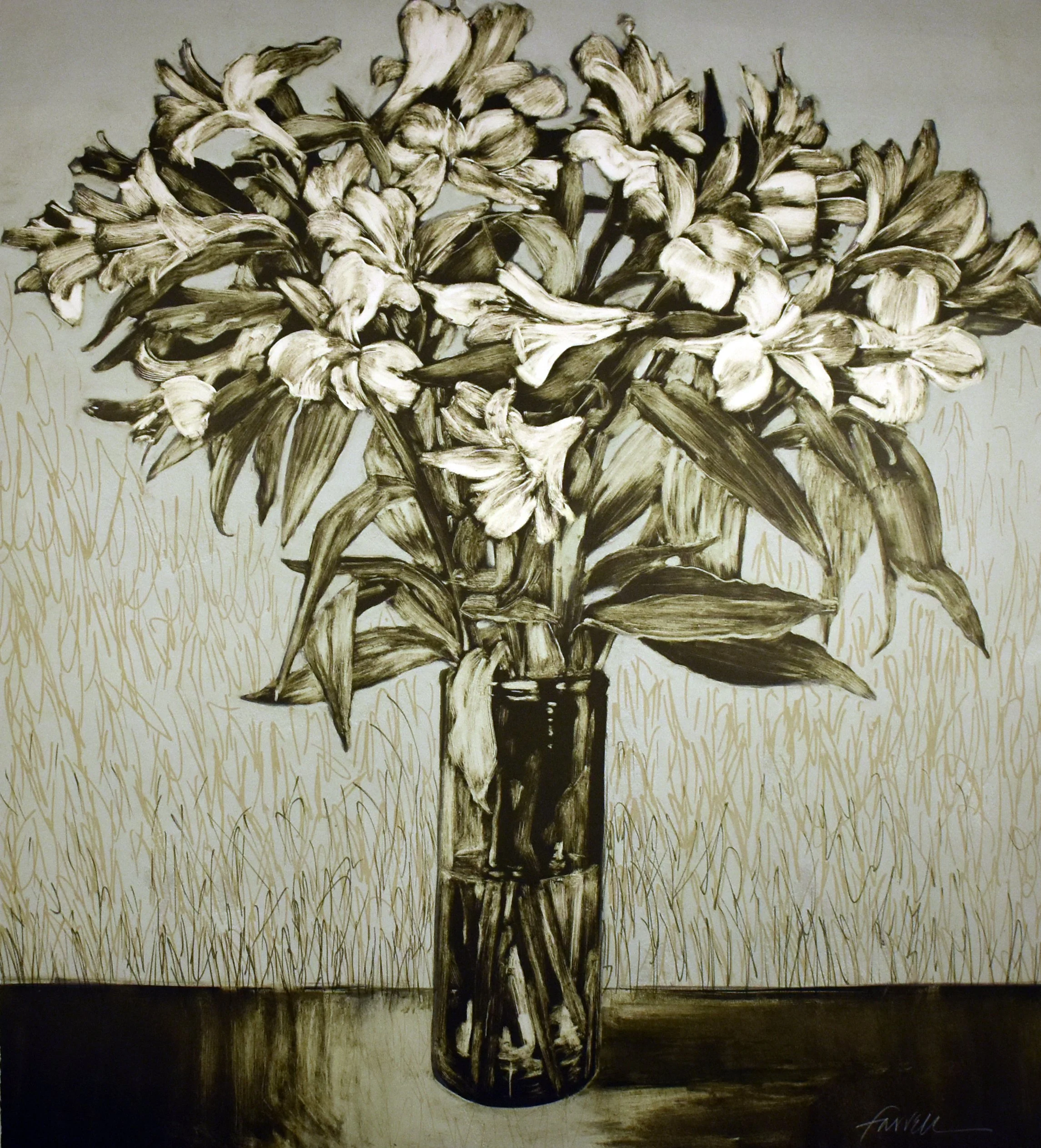 Sensation of Harmony, 
Monotype, lithograph, 21 ¾” x 20”, 2025