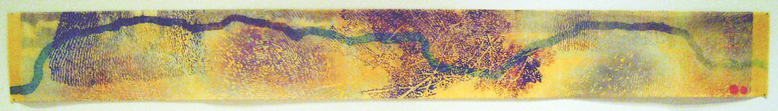  River root 1,
Woodcut on mulberry paper, 19 ½” x 168”, 2008