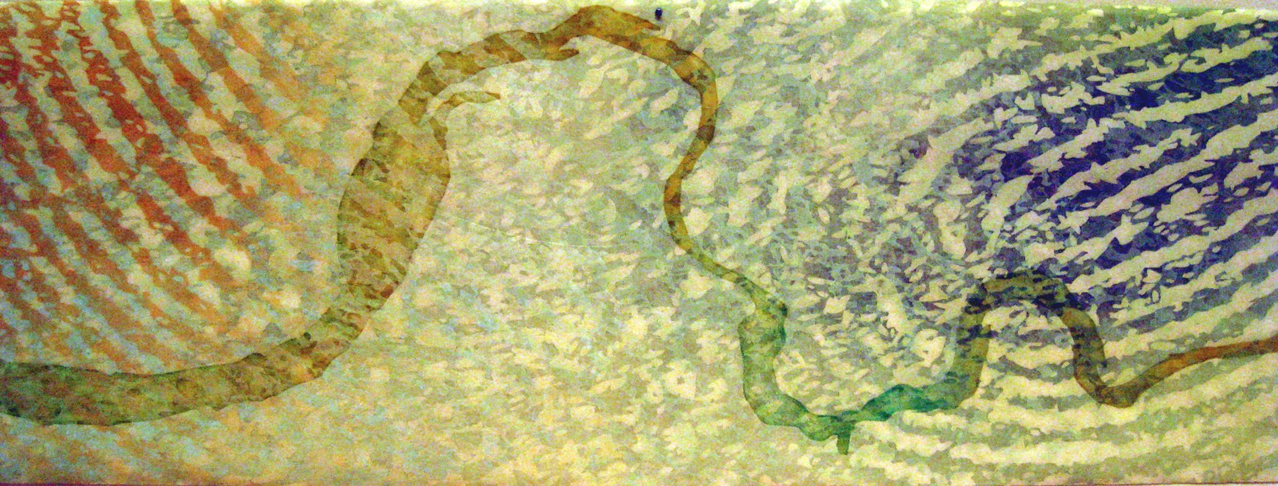 River / Root 3 / detail,
Woodcut on mulberry paper, 19 ½” x 168”, 2008