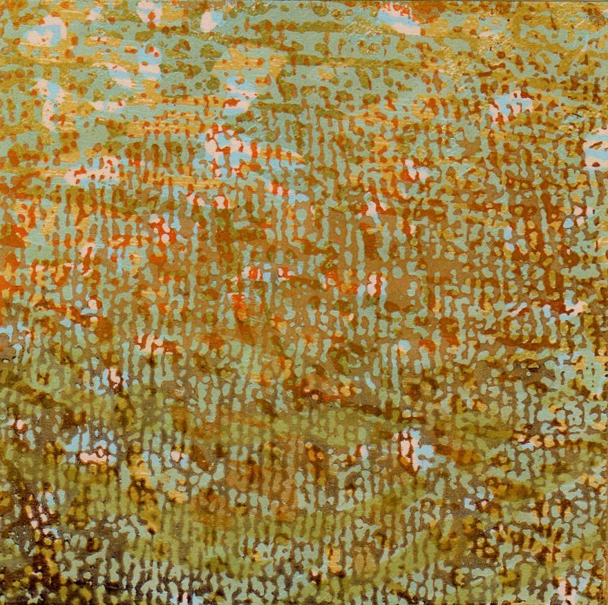 Traverse, 
Copper and wood relief, 6” x 5 ½”, 2016