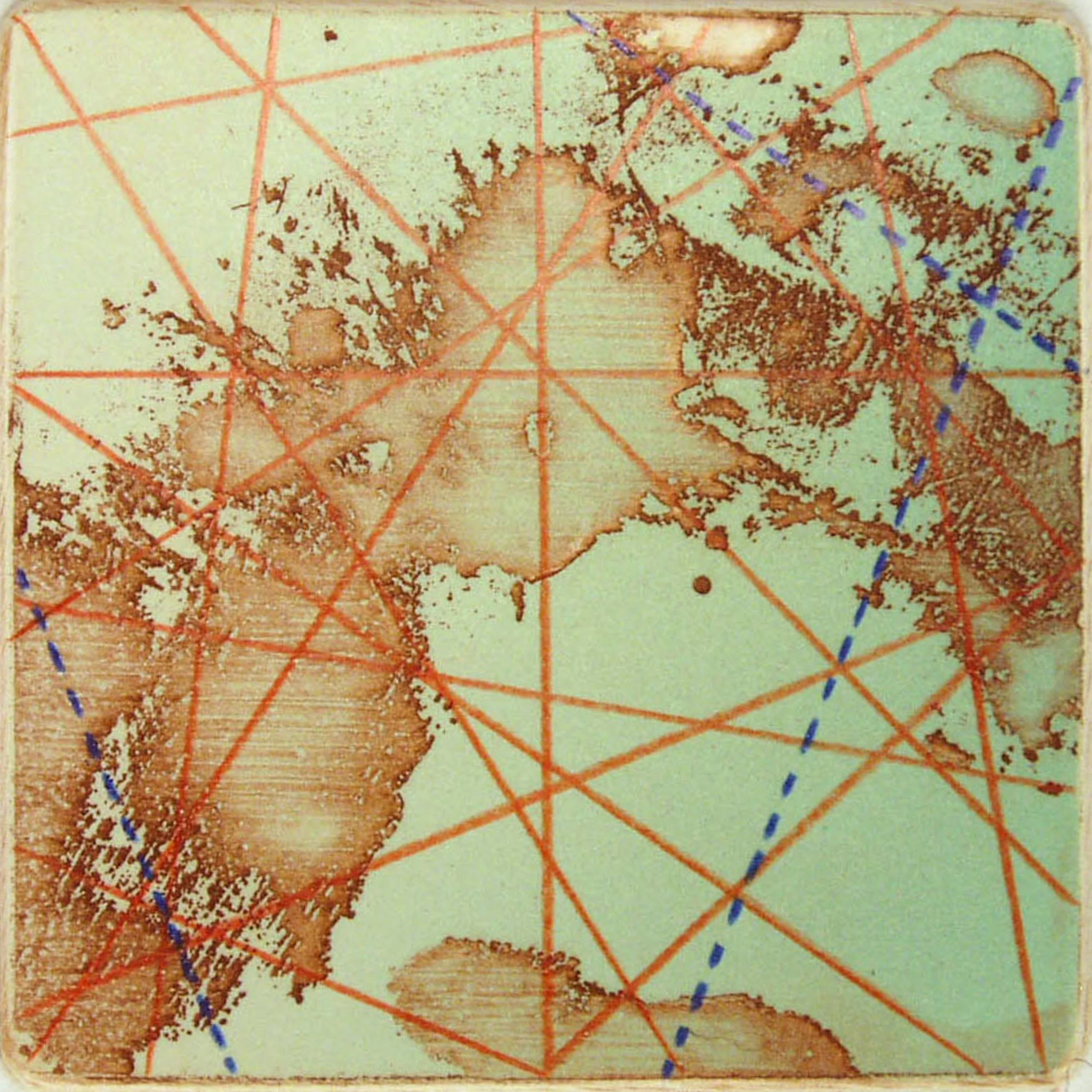 Charted, 
Etching, Pencil, 2 5/8” x 2 5?8”, 2003