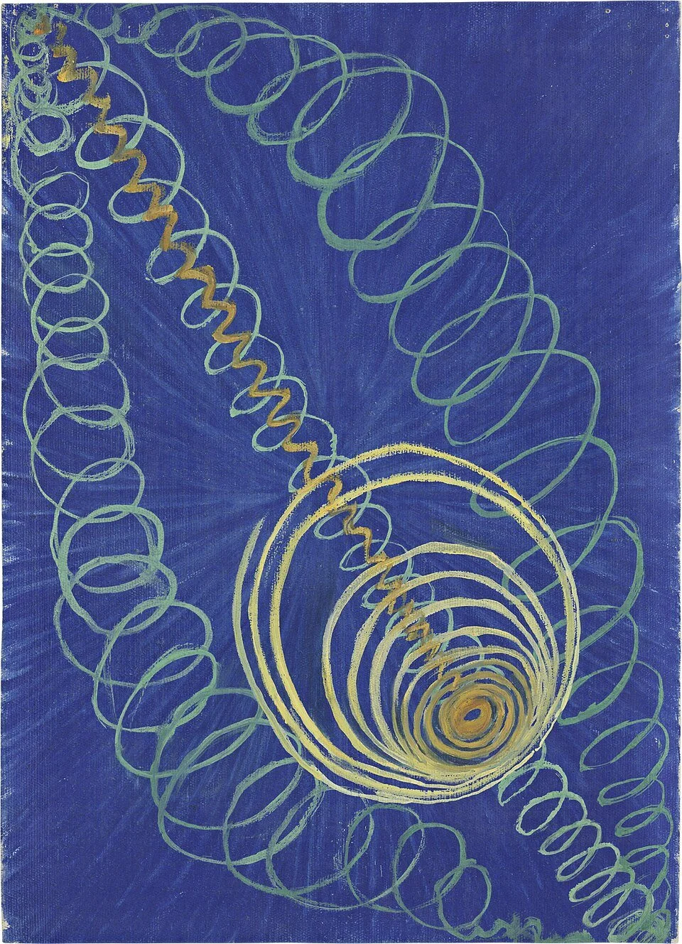 Blue yellow spiral movement