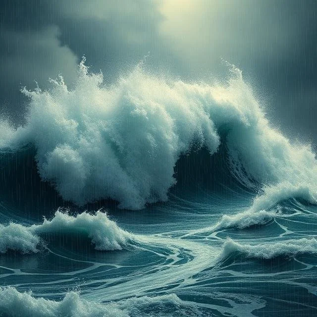rain at sea