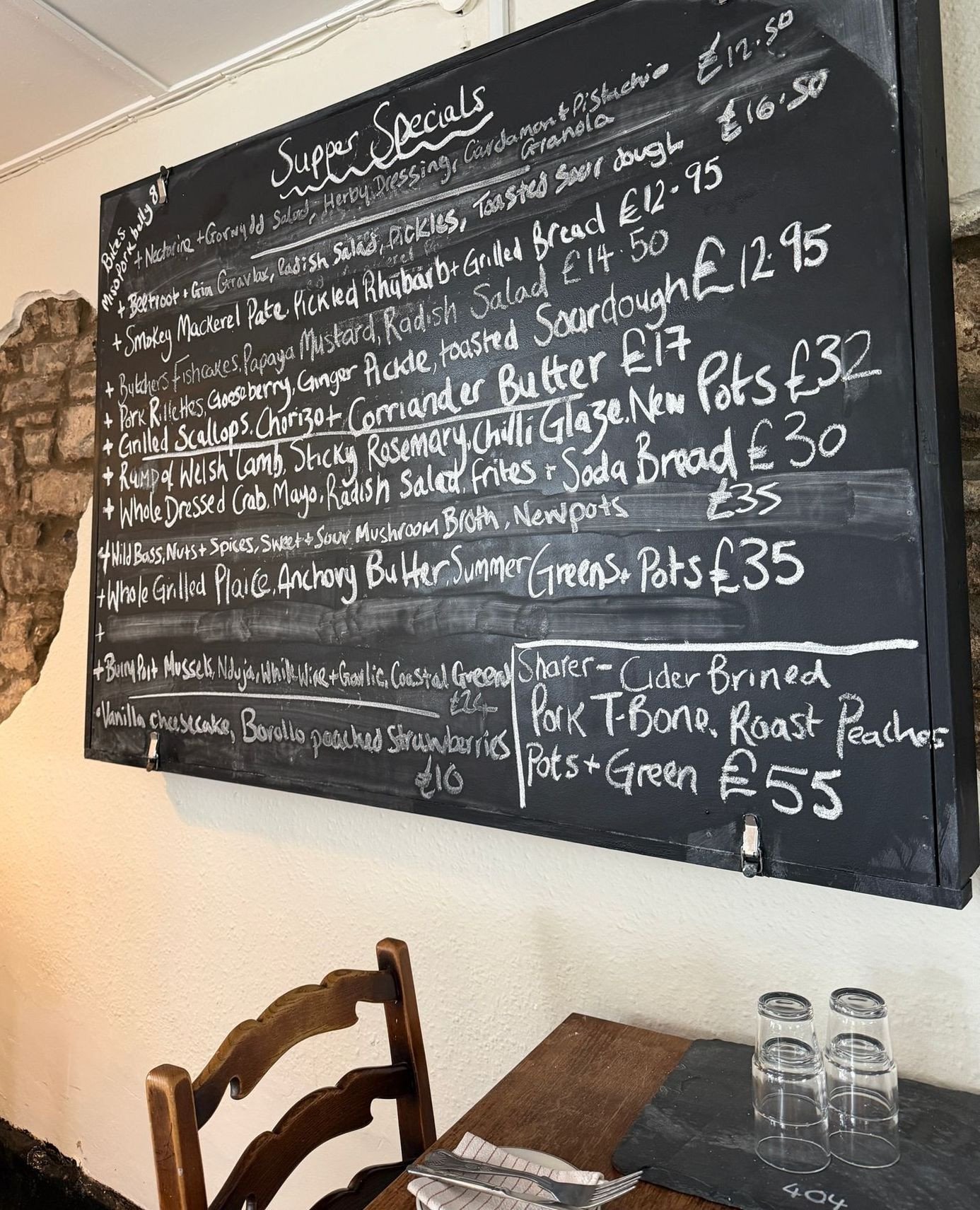 Our specials board is full of smudges.⁠
⁠
That's because it changes. Weekly. Daily. Sometimes hourly.⁠
⁠
We cook with the freshest locally sourced produce we can find, and when something's gone, it's gone. We'd rather change the board than compromise