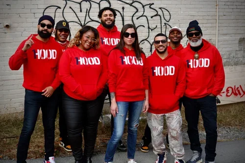 Red, Navy Blue, & White 1HOOD Hoodie