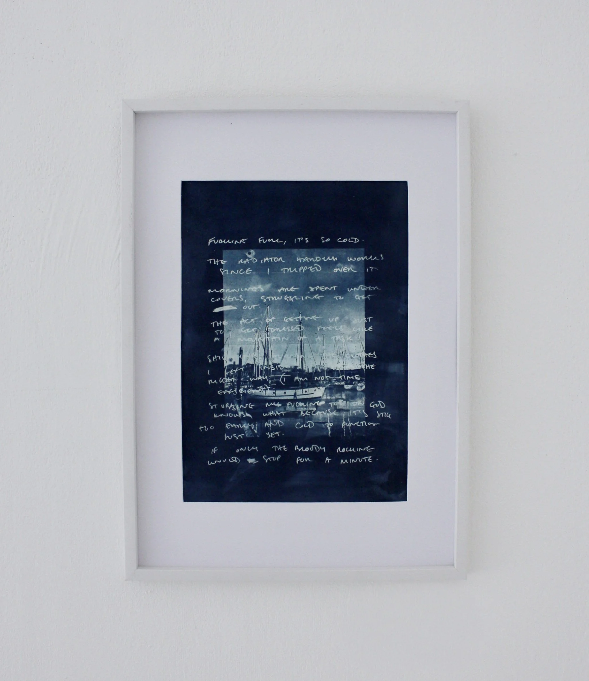 seasick monologue iii, cyanotype, a4