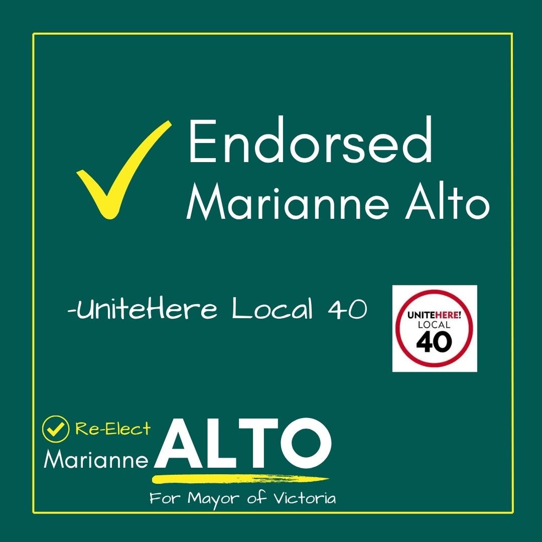Endorsement from Unite Here Local 40