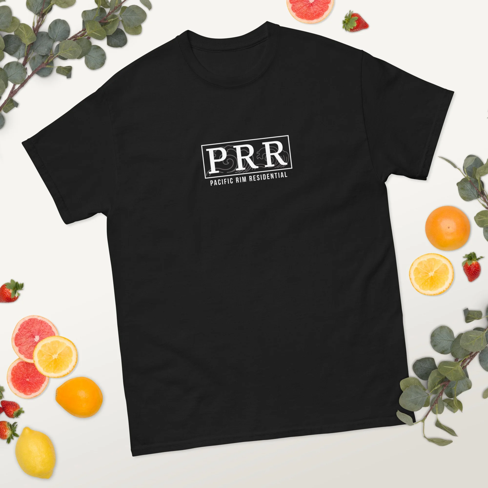 PACIFIC RIM RESIDENTIAL - UNISEX WAVE LOGO AND BADGE TEE