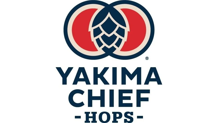Yakima Chief Hops logo with an abstract hop cone design inside overlapping red circles.