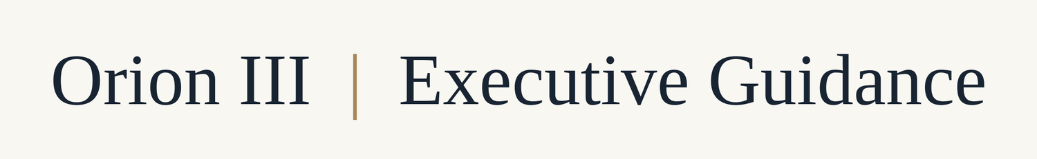 Orion III | Executive Coaching