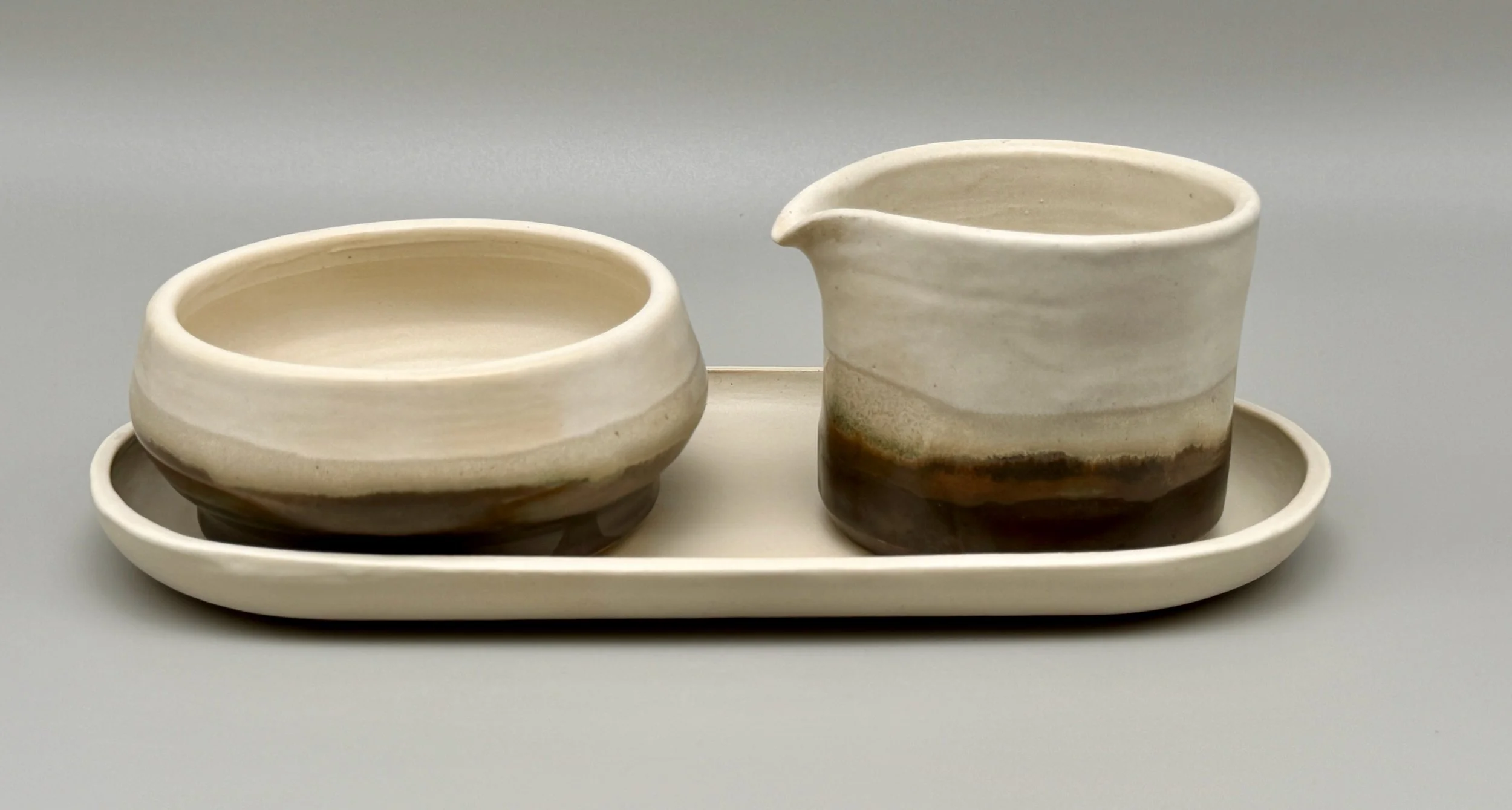 Sugar and Creamer on Tray