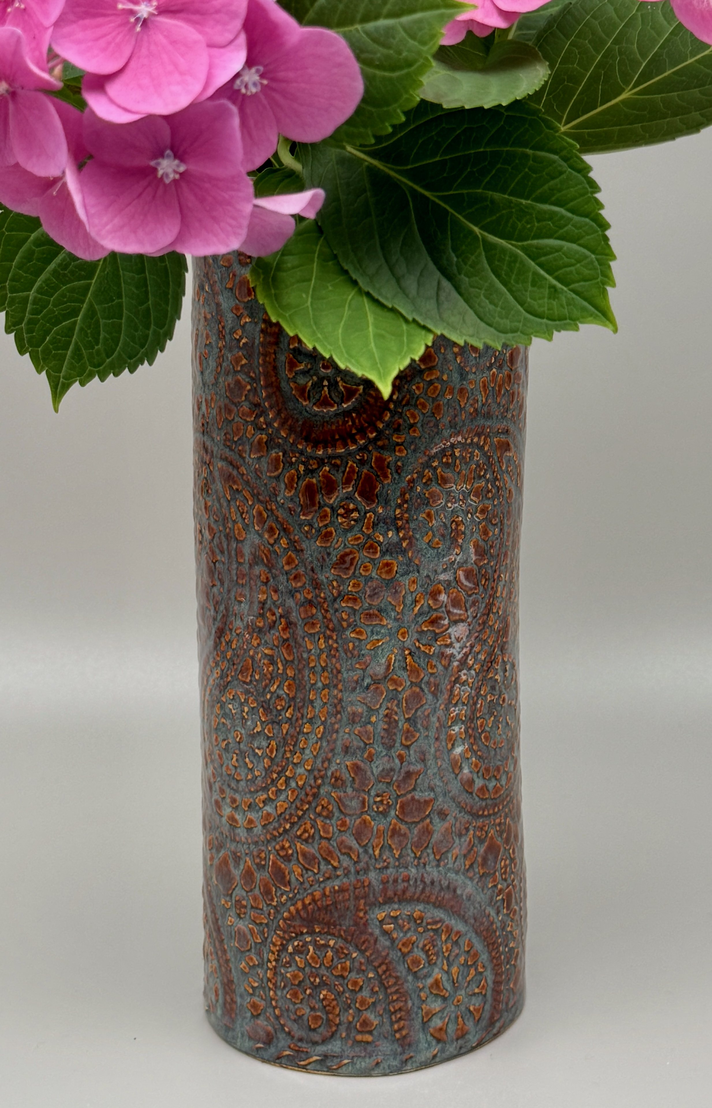 New Paisley Vase 3" W x 8.5"H