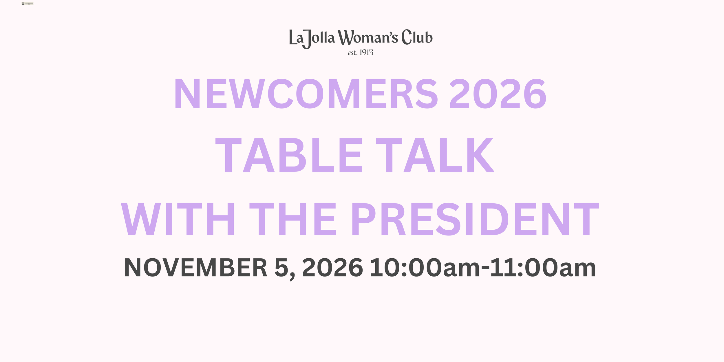 Newcomer's Table Talk with President