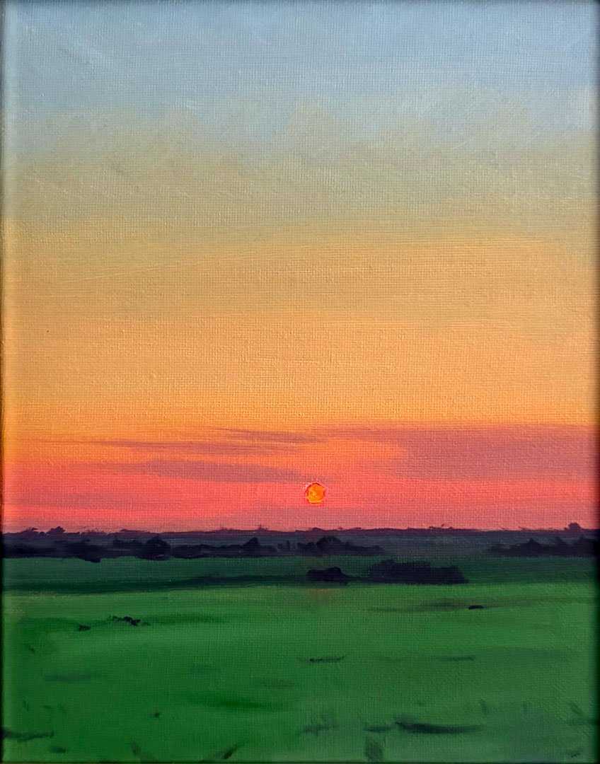 Small Sunset – 10 x 20. Oil/Canvas. AV