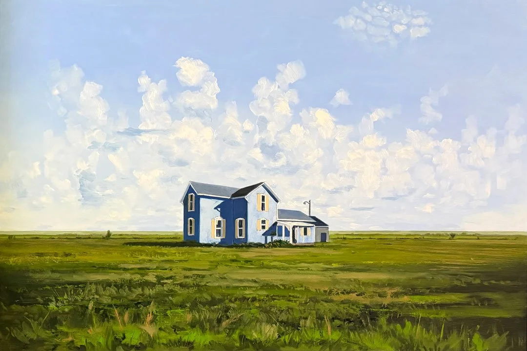Blue House #2 – 28 x 32.  Oil/Canvas.   NA