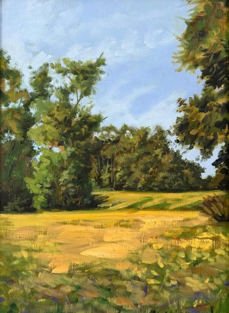 Bean Field – 12 x 16. Oil/Panel. AV